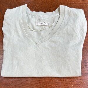 We The Free Sage V-Neck Top Large